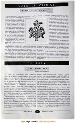 Primer número de "El Balcón de La Guardia" aparecido en el otoño del 1995. Pág.24