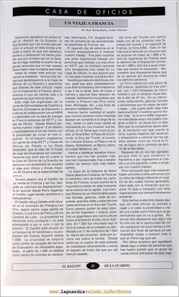 Primer número de "El Balcón de La Guardia" aparecido en el otoño del 1995. Pág.23