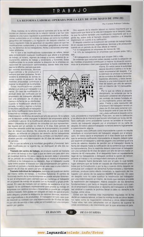 Primer número de "El Balcón de La Guardia" aparecido en el otoño del 1995. Pág.22