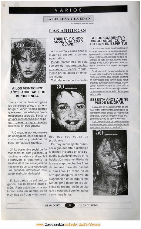 Primer número de "El Balcón de La Guardia" aparecido en el otoño del 1995. Pág.30