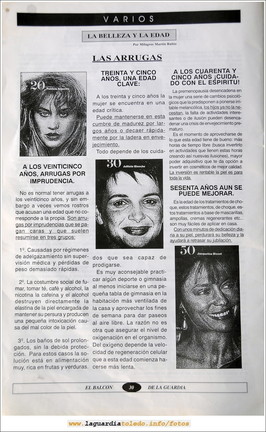 Primer número de "El Balcón de La Guardia" aparecido en el otoño del 1995. Pág.30