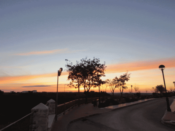 Puesta de sol desde las Cuevas de Palacio