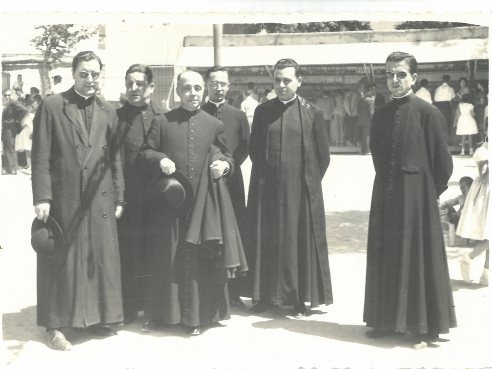 José María de Mora y Vicente González en las fiestas de La Guardia