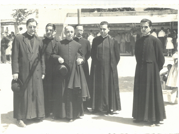 José María de Mora y Vicente González en las fiestas de La Guardia