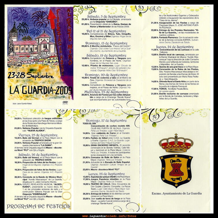 Programa de eventos reducido fiestas 2009