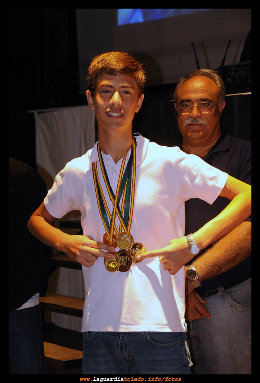 Cayetano López multimedallista en la semana de la Juventud 2009. 1 de agosto de 2009.