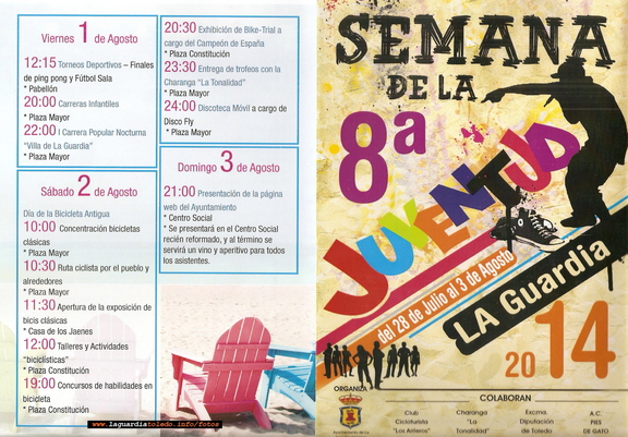 Programa de actos de la 8ª Semana de la Junventud.