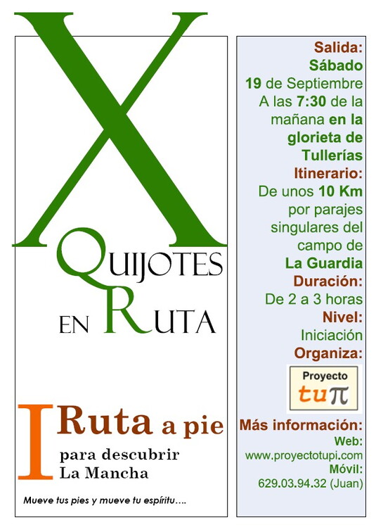 I Ruta a pie para descubrir La Mancha