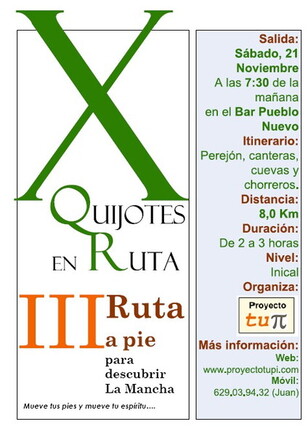 III Ruta a pie para descubrir La Mancha