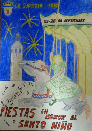 Ganador del primer premio del Concurso de Carteles de las Fiestas 2010 realizado por Ana Nuño Campaya. Modalidad infantil