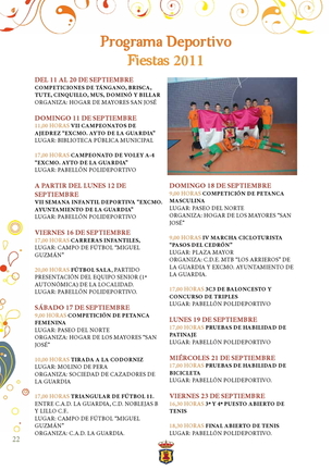 PROGRAMA DE FIESTAS 2011
