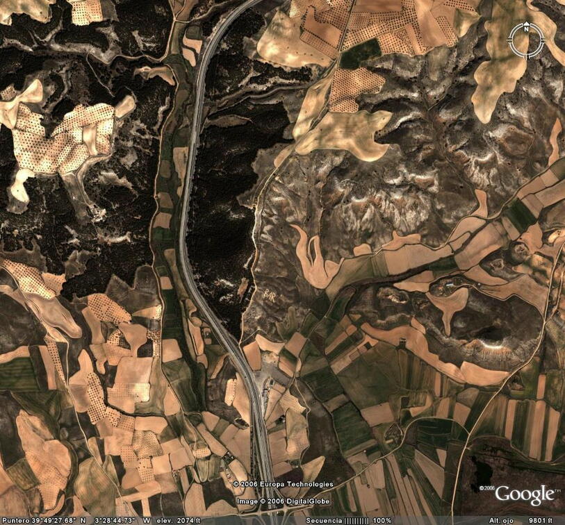 Vista de la Cuesta del Madero desde Google Earth