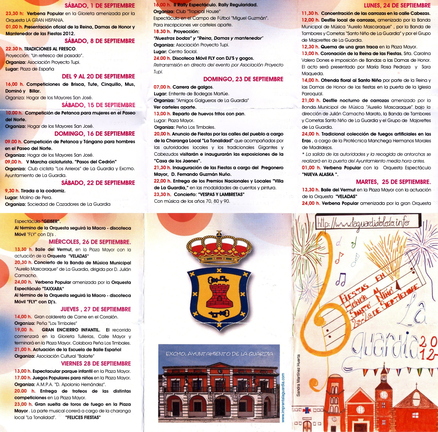 Programa de mano de las fiestas 2012