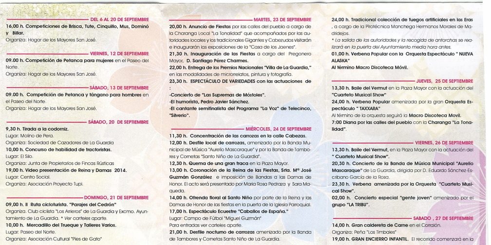 Programa de mano de fiestas 2014. 2/2