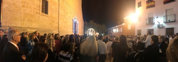 Panorámica del pretil en la puja del día 25-9-2017