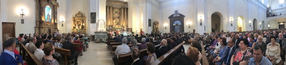 Panorámica de la Iglesia con el Santo Niño en la misa del 25-9-2017