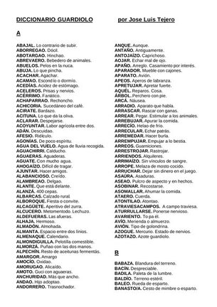 Diccionario Guardiolo recopilado durante años por Jose Luis Tejero en formato pdf