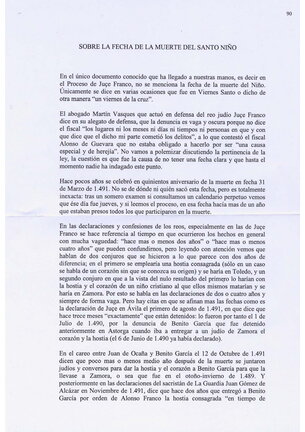 Proceso de investigación para la averiguación de la fecha de la muerte del Santo Niño.