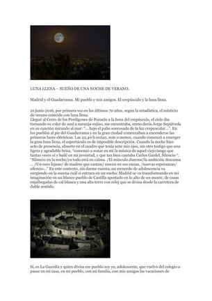 Relato de Teodoro Alonso titulado "El sueño de una noche de verano"
