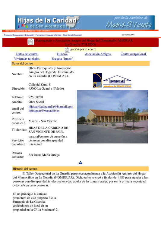 Información obtenida de Homiguar de su página web
