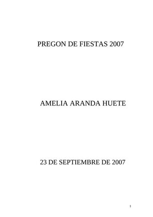23 de Septiembre de 2007. Texto del pregón de fiestas de Amelia Aranda Huete en pdf
