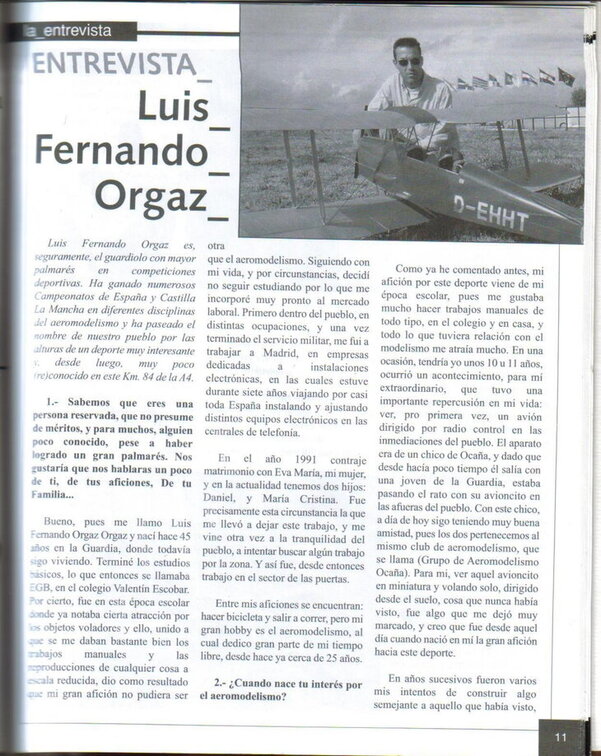Entrevista al experto en aeromodelismo guardiolo Luis Fernando Orgaz en el Balcón de La Guardia