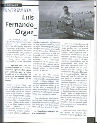 Entrevista al experto en aeromodelismo guardiolo Luis Fernando Orgaz en el Balcón de La Guardia