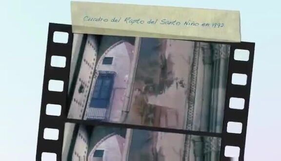 Estado del cuadro de Francisco Bayeu de la catedral de Toledo "El Rapto del Santo Niño" en 1992