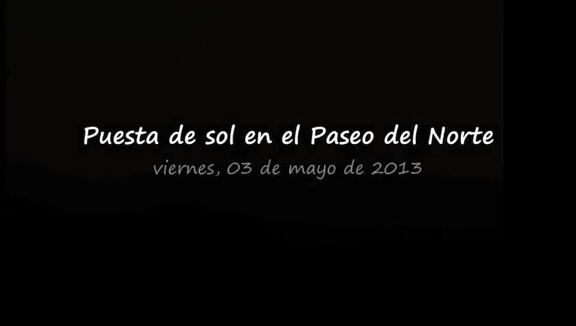 Puesta de sol en el Paseo del Norte. 3-5-2013