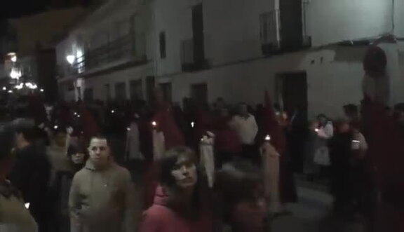 21 de Marzo de 2008. Viernes Santo. El Cristo Yacente en el último tramo de la procesión