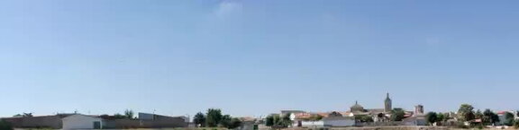 Panorámica de La Guardia desde el camino del cementerio en el formato de visualización interactiva con controles