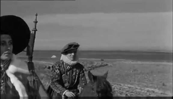 Secuencia de la película "Dulcinea" (1963) grabada en los campos de La Guardia