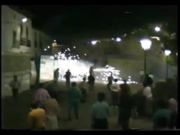 Toros de fuego en las fiestas 1989