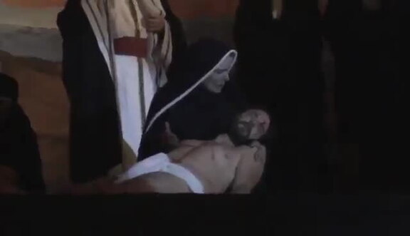 15 de Marzo de 2008. Representación de la Pasión Dramatizada por parte de actores guardiolos en la Iglesia Parroquial