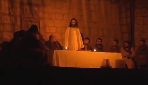 15 de Marzo de 2008. Representación de la Pasión Dramatizada por parte de actores guardiolos en la Iglesia Parroquial