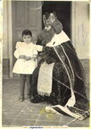 Niña con uno de los Reyes Magos
