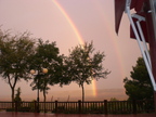 Foto del arco iris tomada el sábado día 9/10/10 a las 8:27 de la mañana desde el paseo del Norte