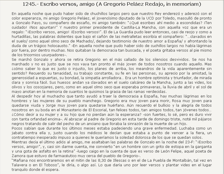 Artículo en memoria de Gregorio Peláez Redajo, diputado guardiolo, encontrado en Internet