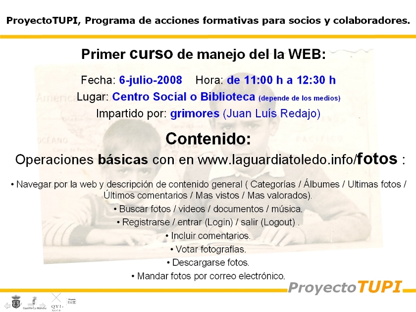 Primera sesión del Programa de acciones formativas para socios y colaboradores.