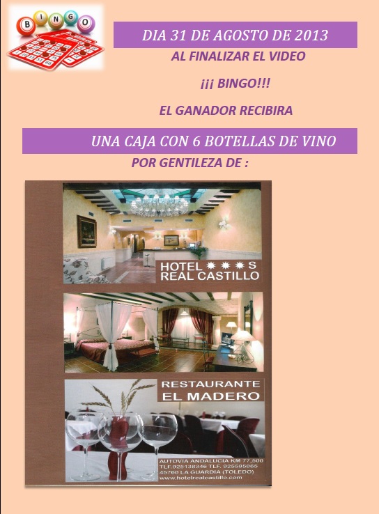 BINGO DIA 31 DE AGOSTO
