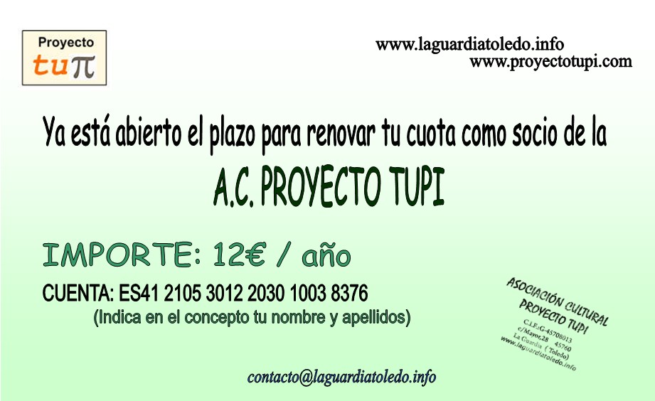 Un año más pedimos tu colaboración