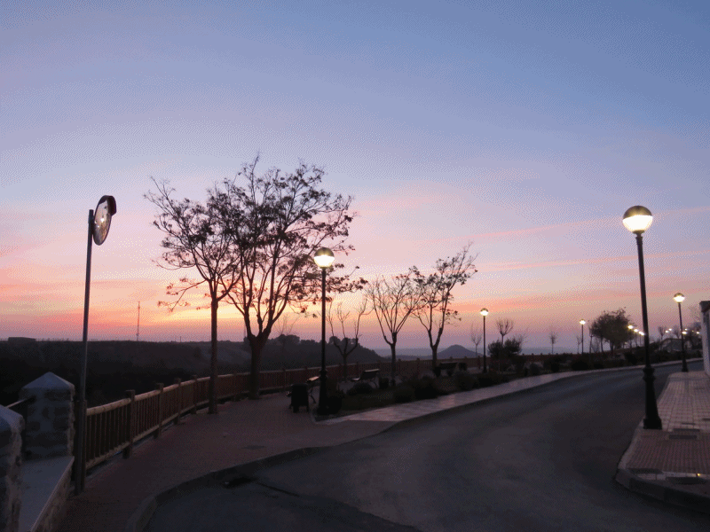 Puesta de sol en Nochebuena desde las Cuevas de Palacio