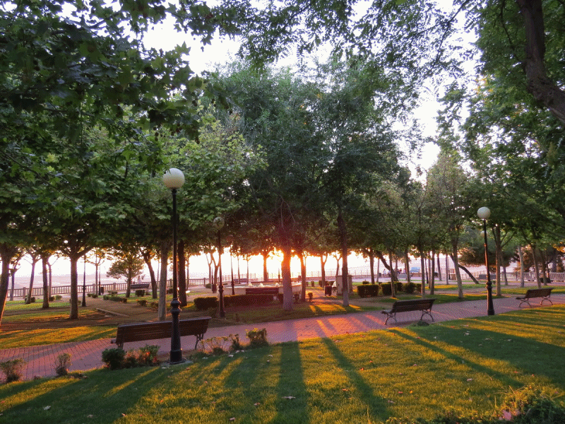 Otra forma de ver la puesta de sol desde el Paseo del Norte. 26-7-2015