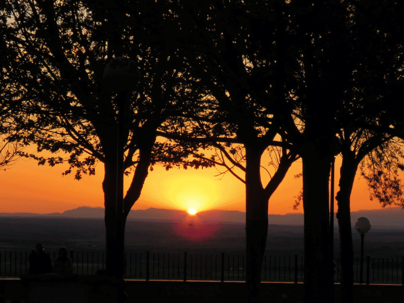 Puesta de sol desde el Paseo del Norte. 2-5-2016