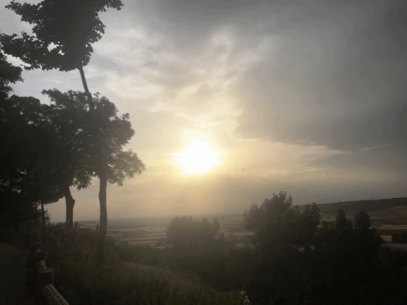 Puesta de sol en el Paseo del Norte. 27-5-2017