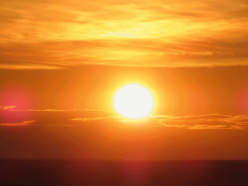 Puesta de sol desde el Paseo del Norte. 9-4-2016
