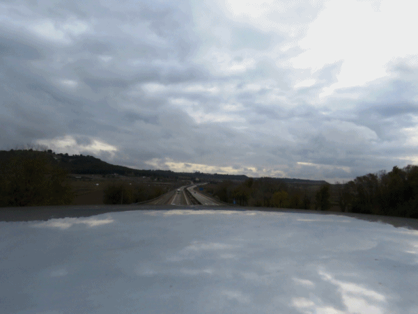 La Guardia desde el puente de la A-4 en el Alamillo un día lluvioso. 26-11-2016