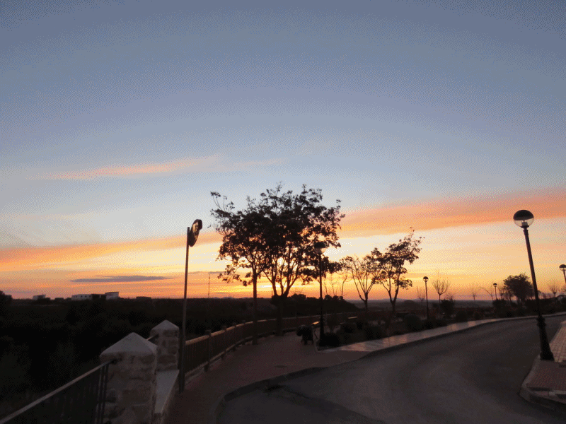 Puesta de sol desde las Cuevas de Palacio