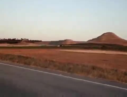 1 de Agosto de 2006. Panorámica entre el Cerro de la Atalaya y el Cerro de las Maricas de la carretera de Huerta