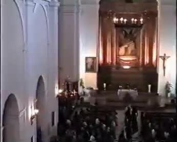 Fiestas de 1988. Misa del día 25 de Septiembre con el Santo Niño en la Iglesia